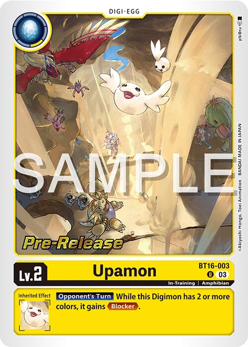 Upamon [BT16-003] [Beginning Observer Pre-Release Promos] | Enigma On Main