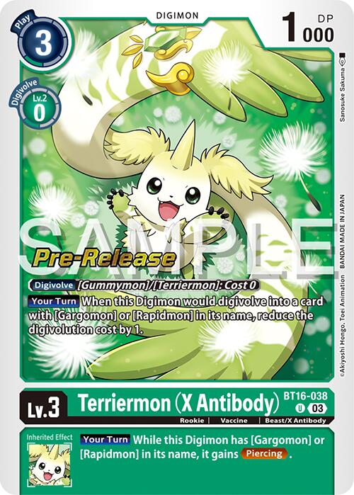 Terriermon (X Antibody) [BT16-038] [Beginning Observer Pre-Release Promos] | Enigma On Main