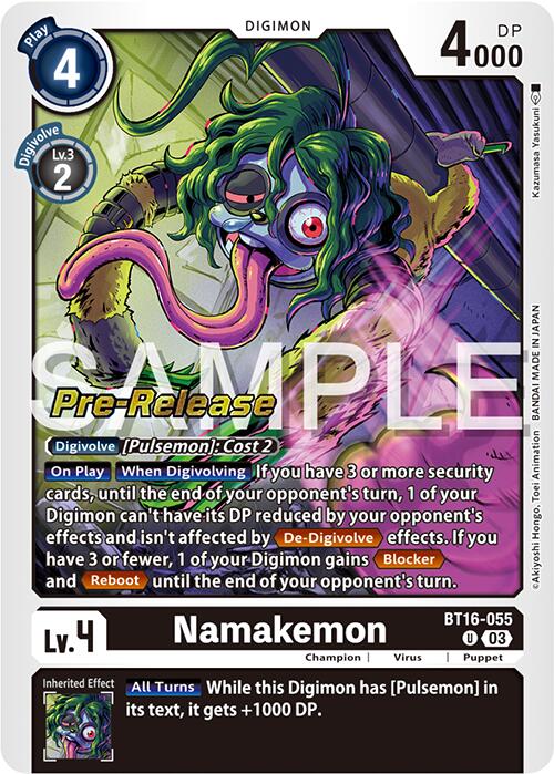 Namakemon [BT16-055] [Beginning Observer Pre-Release Promos] | Enigma On Main