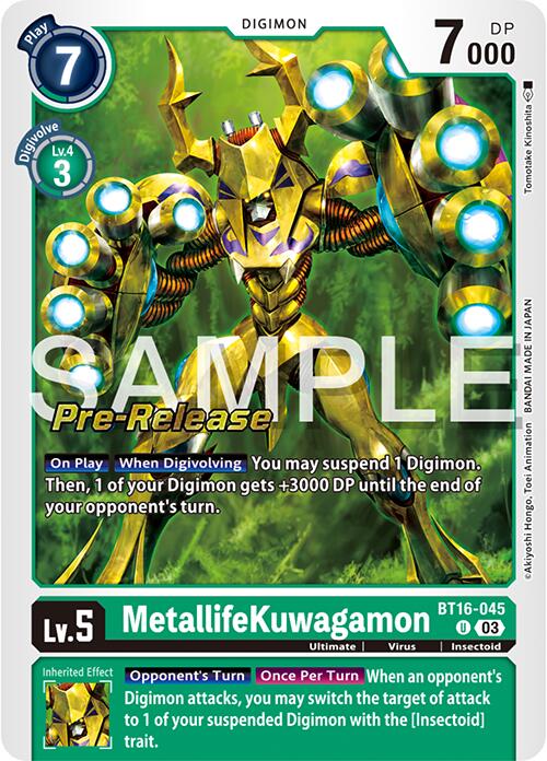 MetallifeKuwagamon [BT16-045] [Beginning Observer Pre-Release Promos] | Enigma On Main