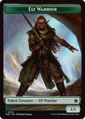 Elf Warrior // Rat (0030) Double-Sided Token [Foundations Tokens] | Enigma On Main