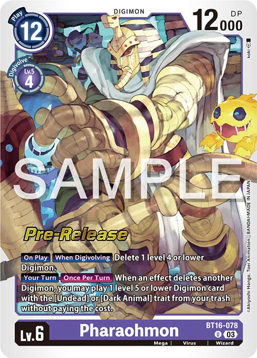 Pharaohmon [BT16-078] [Beginning Observer Pre-Release Promos] | Enigma On Main