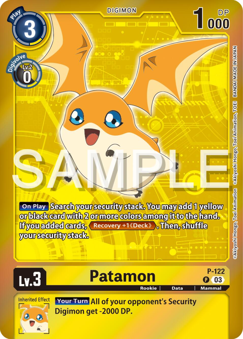 Patamon [P-122] (Digimon Adventure Box 2024) [Promotional Cards] | Enigma On Main