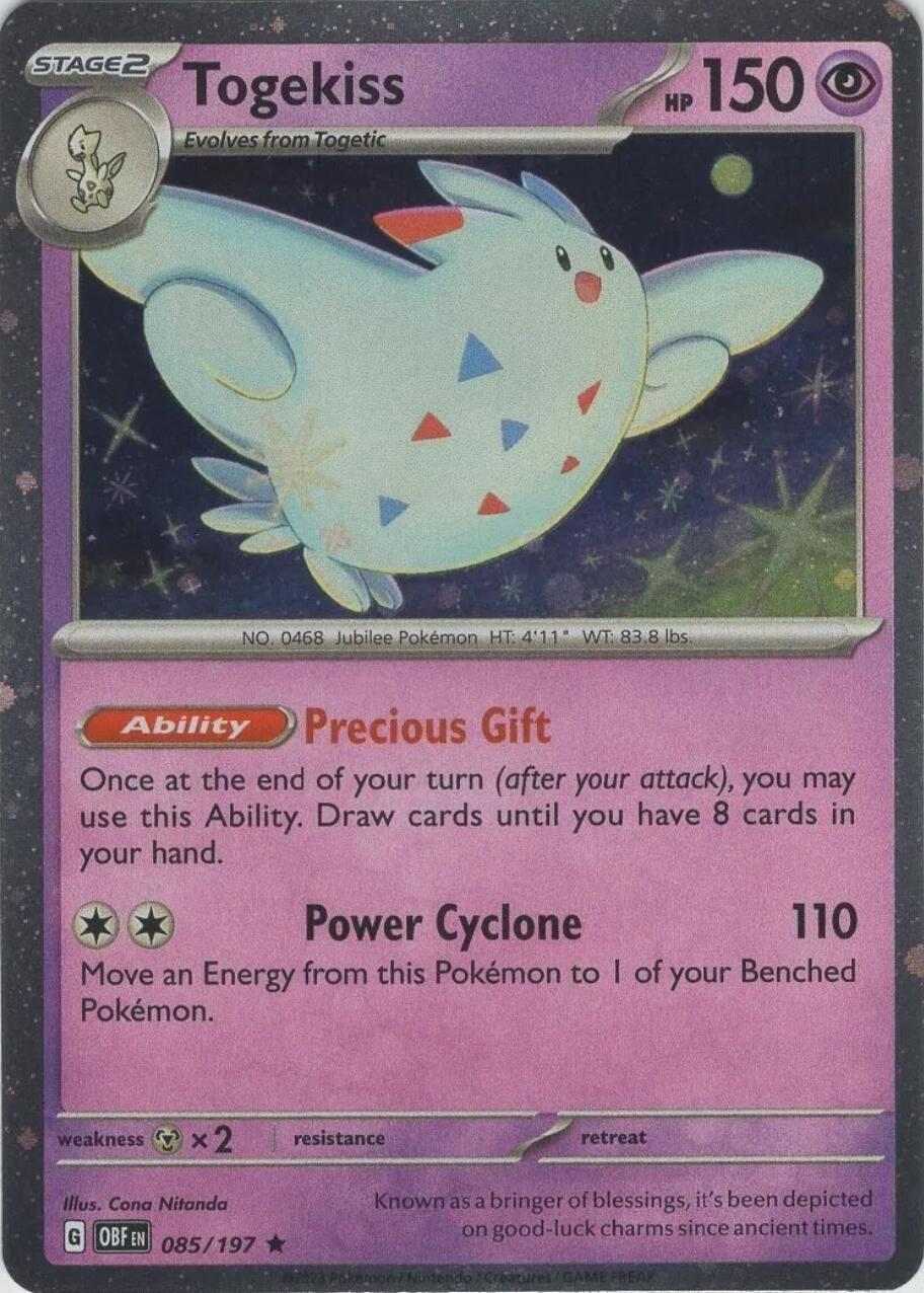 Togekiss (085/197) (Cosmos Holo) [Scarlet & Violet: Obsidian Flames] | Enigma On Main