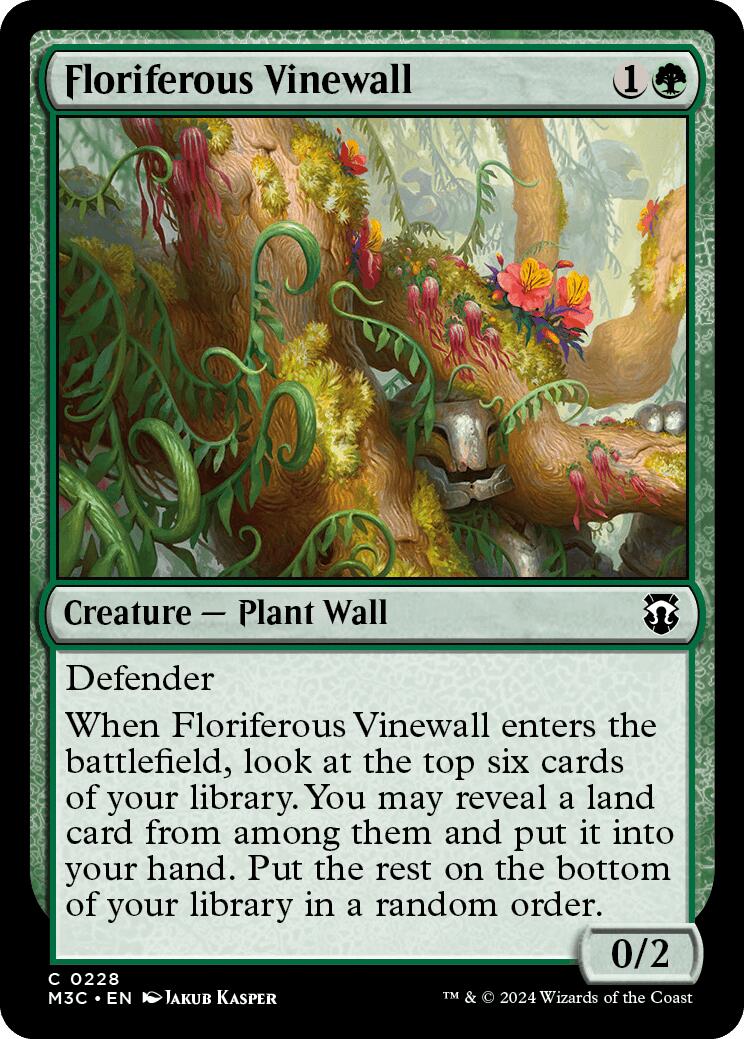 Floriferous Vinewall [Modern Horizons 3 Commander] | Enigma On Main