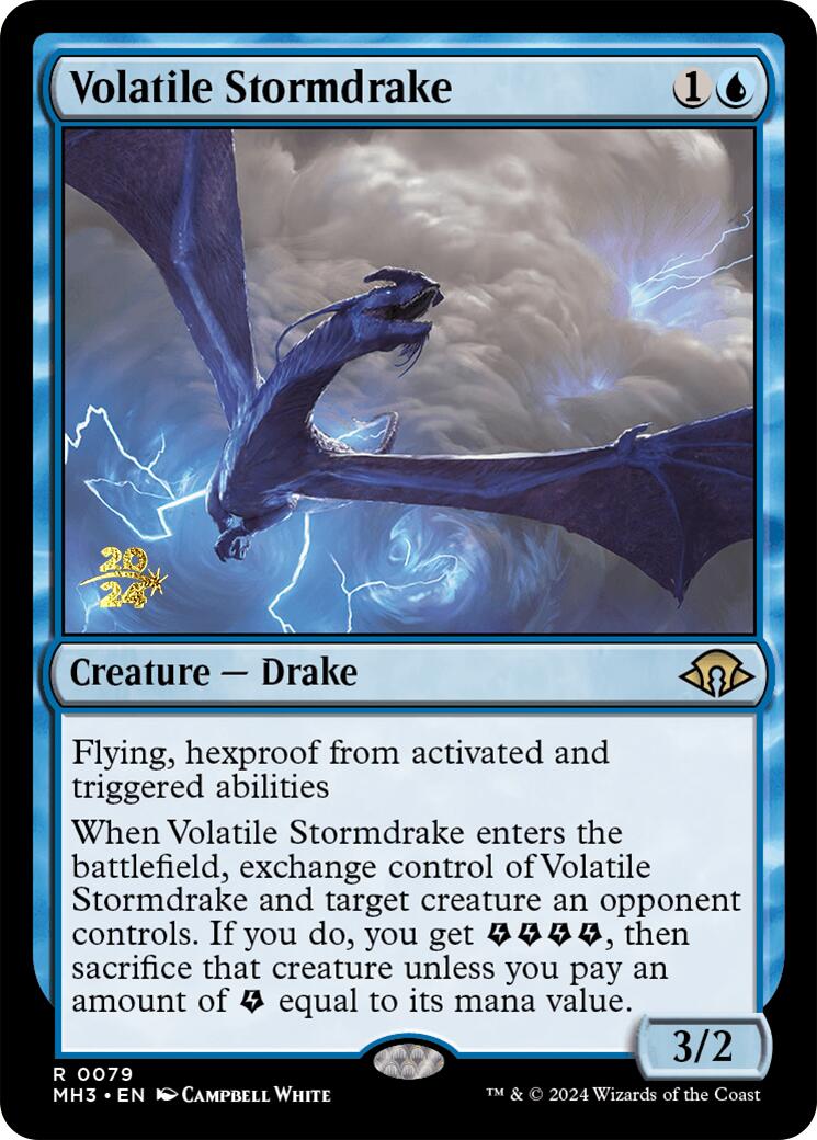 Volatile Stormdrake [Modern Horizons 3 Prerelease Promos] | Enigma On Main