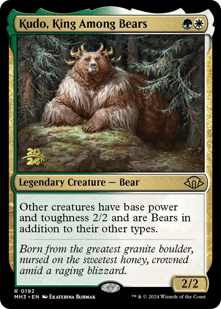 Kudo, King Among Bears [Modern Horizons 3 Prerelease Promos] | Enigma On Main