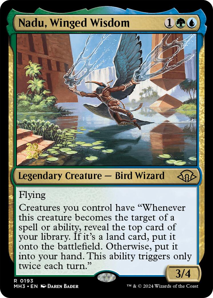 Nadu, Winged Wisdom [Modern Horizons 3 Prerelease Promos] | Enigma On Main