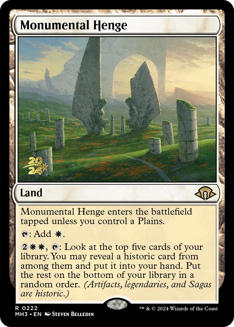 Monumental Henge [Modern Horizons 3 Prerelease Promos] | Enigma On Main