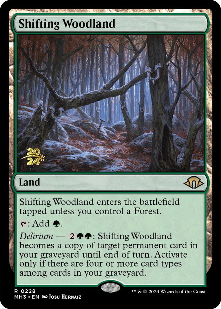 Shifting Woodland [Modern Horizons 3 Prerelease Promos] | Enigma On Main