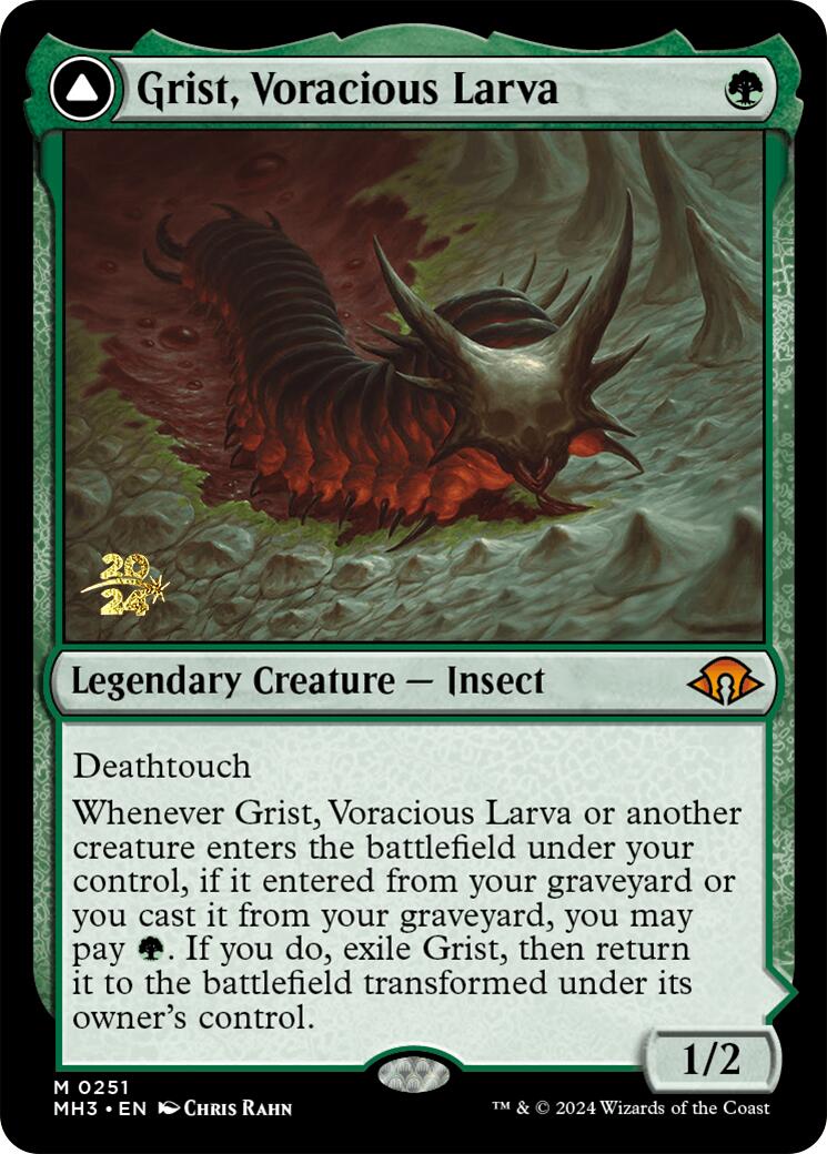 Grist, Voracious Larva [Modern Horizons 3 Prerelease Promos] | Enigma On Main