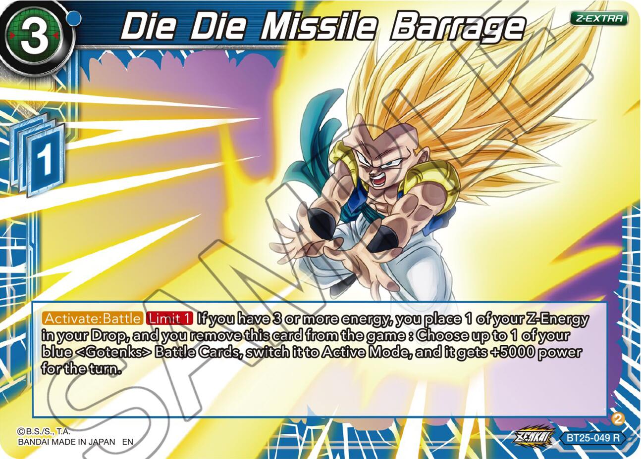 Die Die Missile Barrage (BT25-049) [Legend of the Dragon Balls] | Enigma On Main