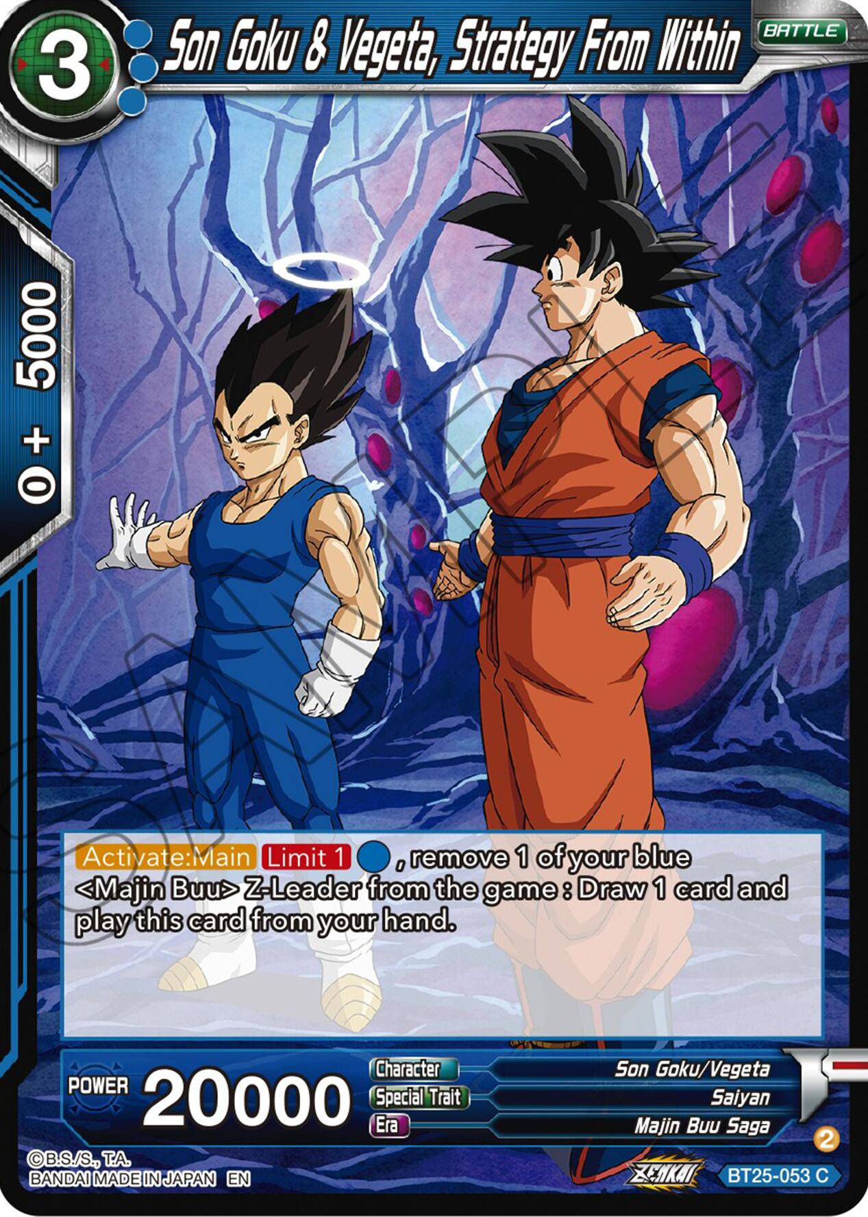 Son Goku & Vegeta, Strategy From Within (BT25-053) [Legend of the Dragon Balls] | Enigma On Main