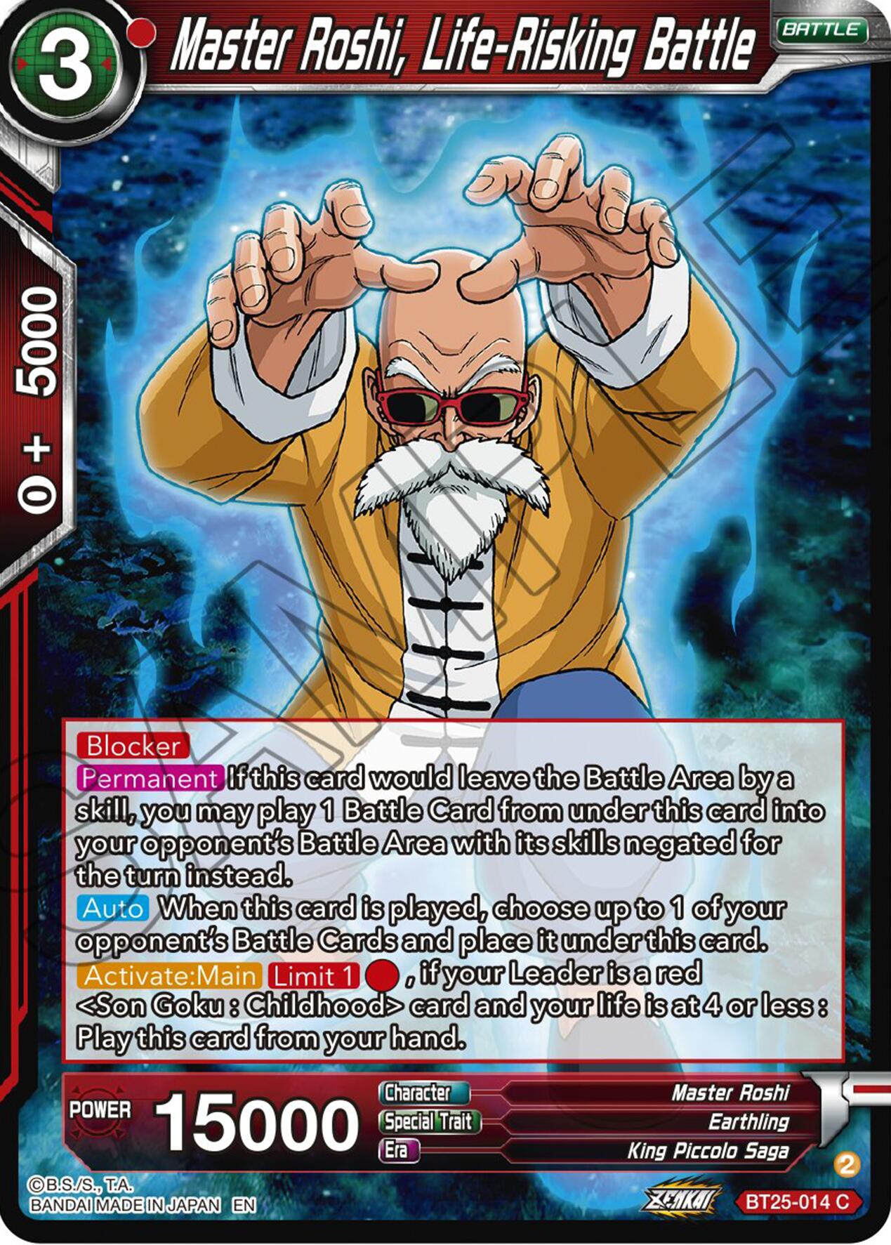 Master Roshi, Life-Risking Battle (BT25-014) [Legend of the Dragon Balls] | Enigma On Main