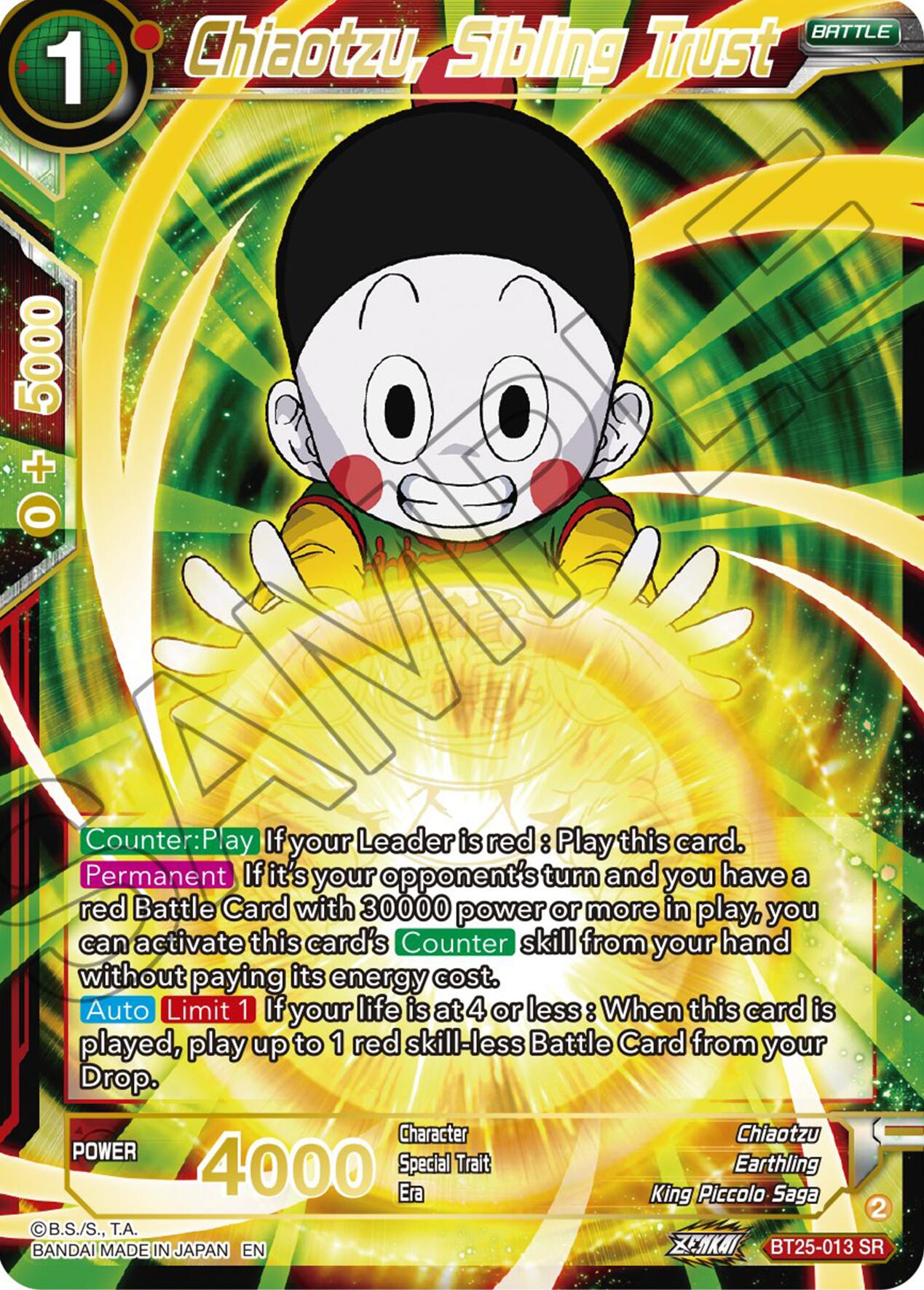 Chiaotzu, Sibling Trust (BT25-013) [Legend of the Dragon Balls] | Enigma On Main