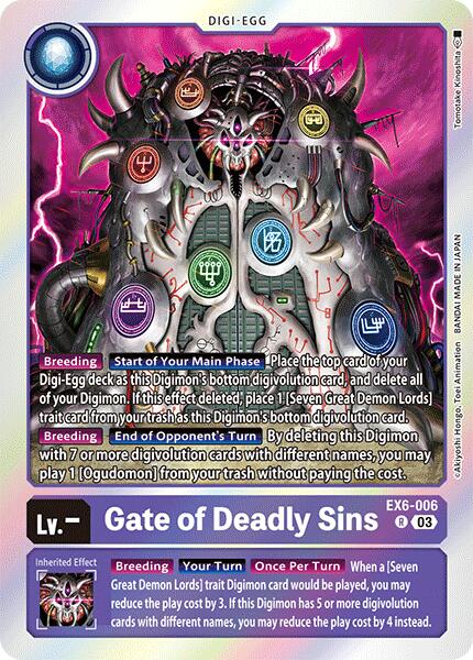 Gate of Deadly Sins [EX6-006] [Infernal Ascension] | Enigma On Main