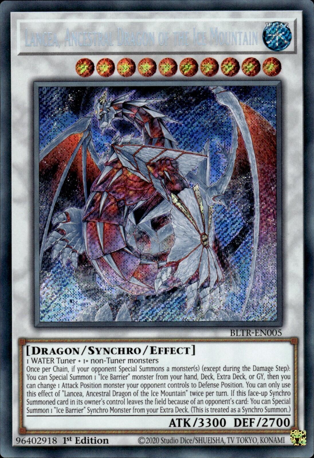 Lancea, Ancestral Dragon of the Ice Mountain [BLTR-EN005] Secret Rare | Enigma On Main