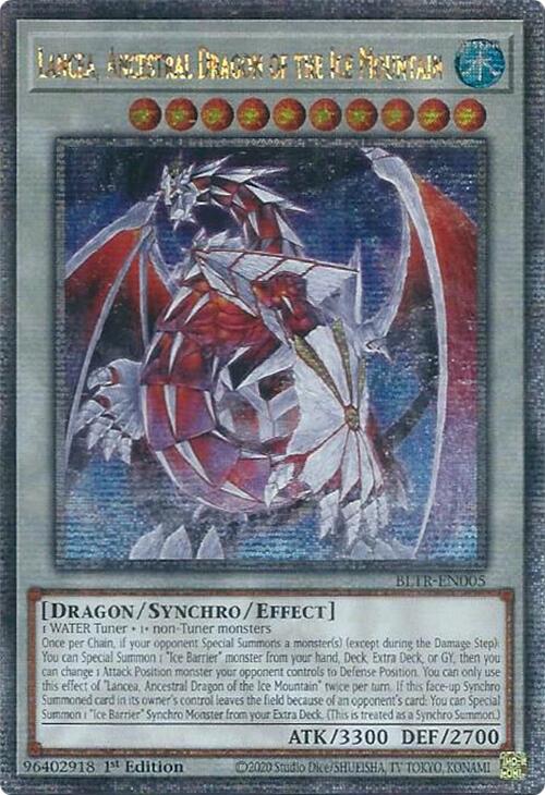 Lancea, Ancestral Dragon of the Ice Mountain (Quarter Century Secret Rare) [BLTR-EN005] Quarter Century Secret Rare | Enigma On Main