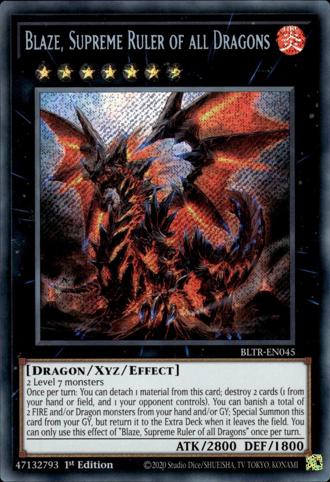 Blaze, Supreme Ruler of all Dragons [BLTR-EN045] Secret Rare | Enigma On Main