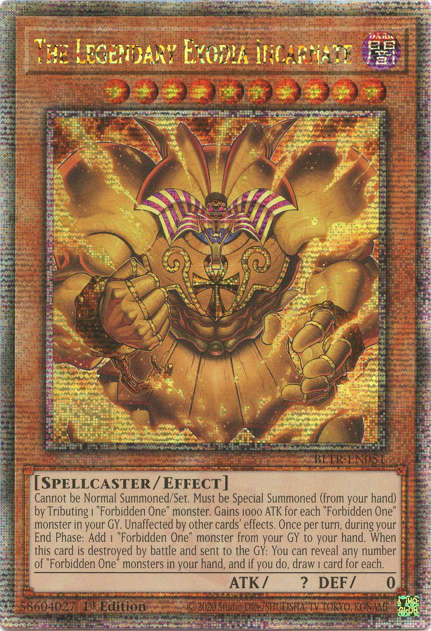 The Legendary Exodia Incarnate (Quarter Century Secret Rare) [BLTR-EN051] Quarter Century Secret Rare | Enigma On Main