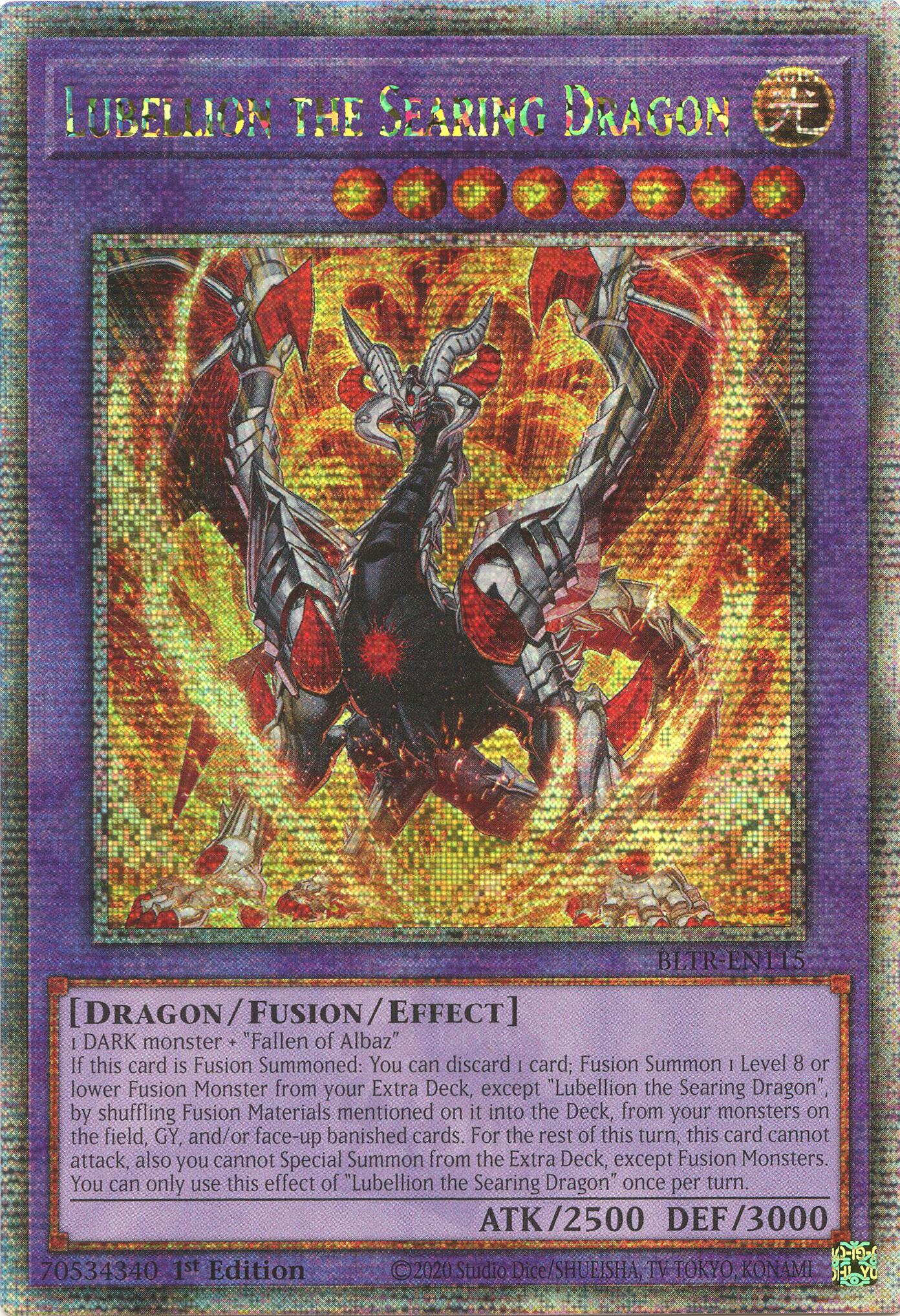 Lubellion the Searing Dragon (Quarter Century Secret Rare) [BLTR-EN115] Quarter Century Secret Rare | Enigma On Main