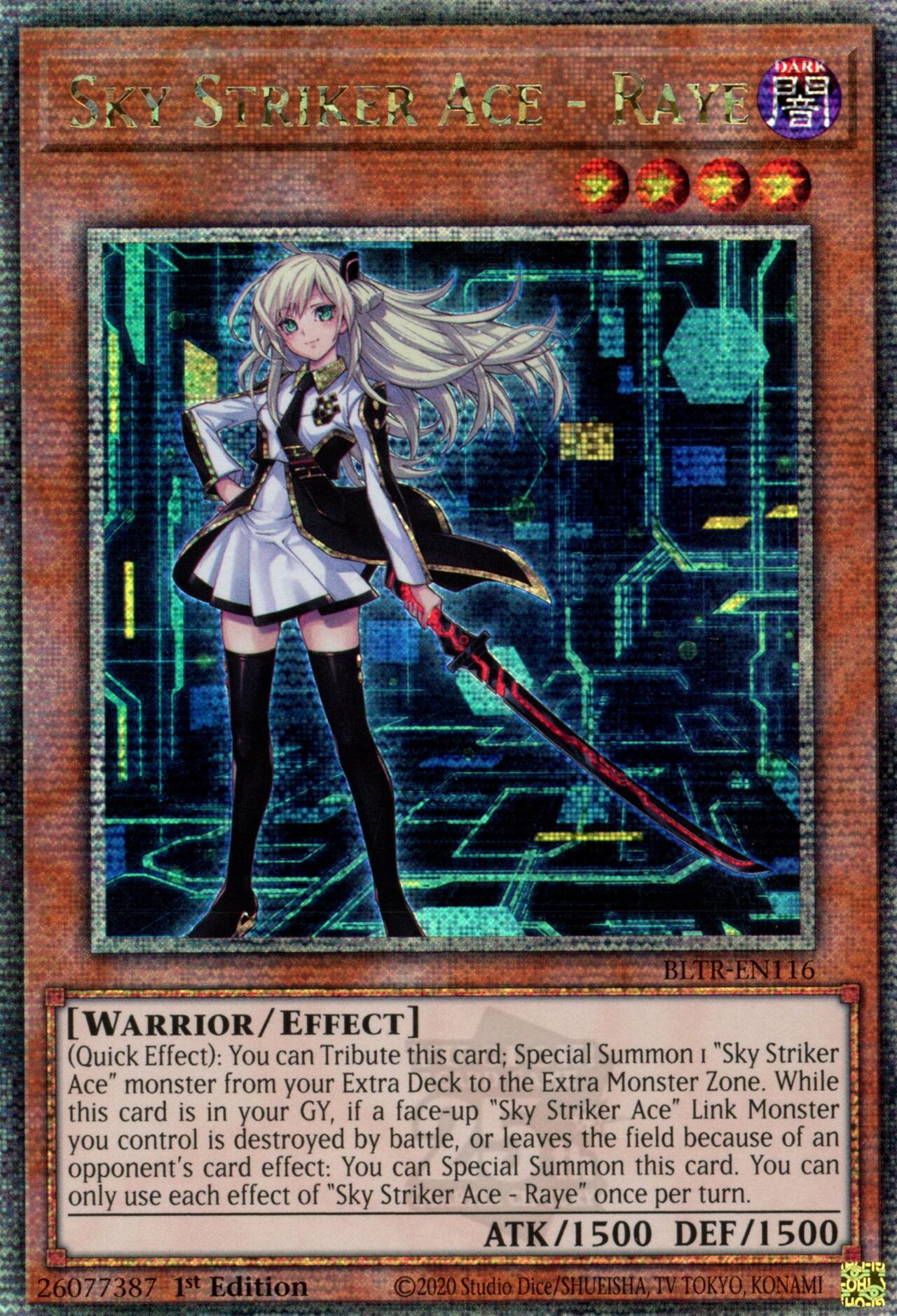 Sky Striker Ace - Raye (Quarter Century Secret Rare) [BLTR-EN116] Quarter Century Secret Rare | Enigma On Main