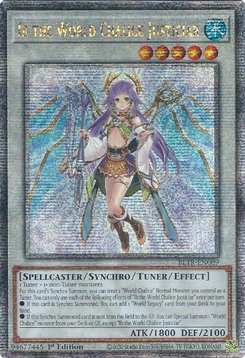 Ib the World Chalice Justiciar (Quarter Century Secret Rare) [BLTR-EN089] Quarter Century Secret Rare | Enigma On Main