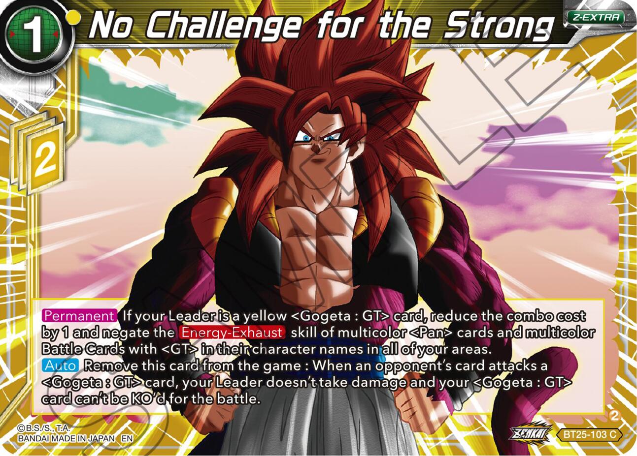 No Challenge for the Strong (BT25-103 C) [Legend of the Dragon Balls] | Enigma On Main