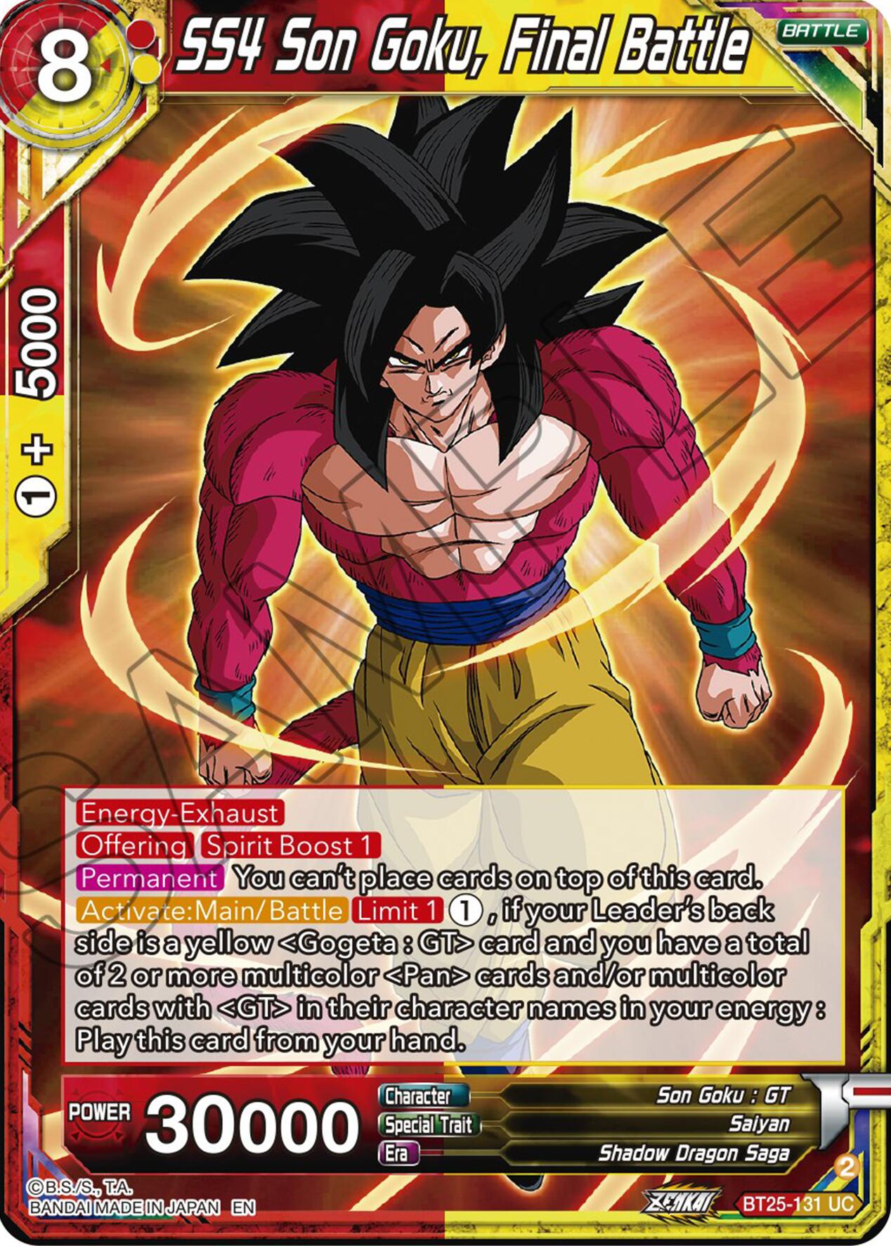 SS4 Son Goku, Final Battle (BT25-131) [Legend of the Dragon Balls] | Enigma On Main