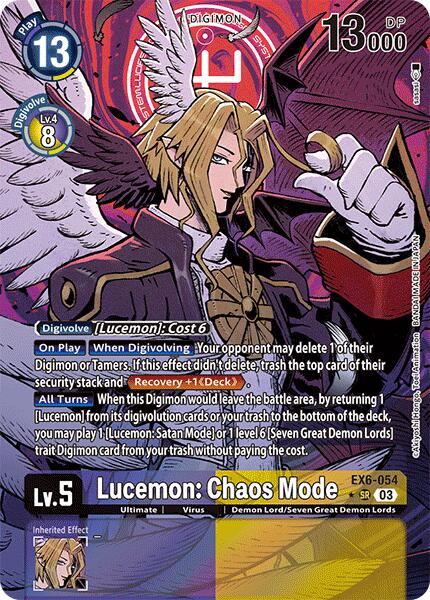 Lucemon: Chaos Mode [EX6-054] (Alternate Art) [Infernal Ascension] | Enigma On Main