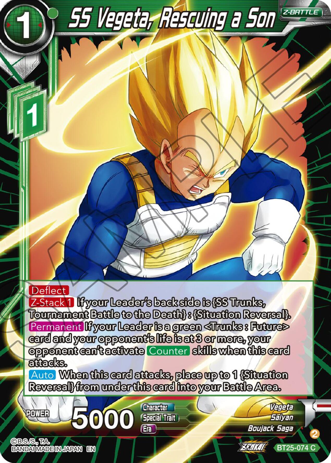SS Vegeta, Rescuing a Son (BT25-074) [Legend of the Dragon Balls] | Enigma On Main