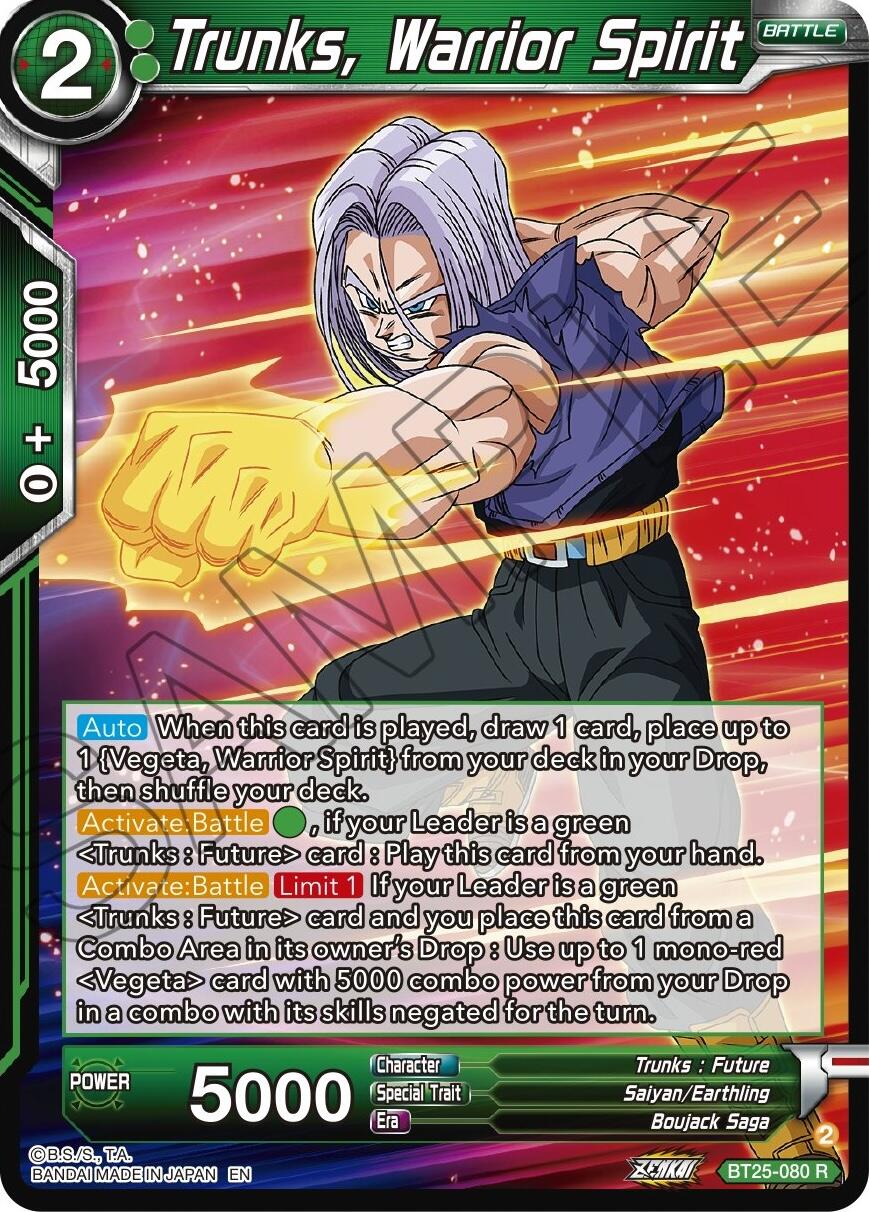 Trunks, Warrior Spirit (BT25-080) [Legend of the Dragon Balls] | Enigma On Main