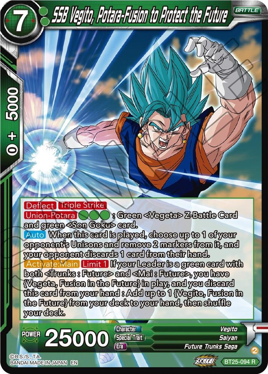 SSB Vegito, Potara-Fusion to Protect the Future (BT25-094) [Legend of the Dragon Balls] | Enigma On Main