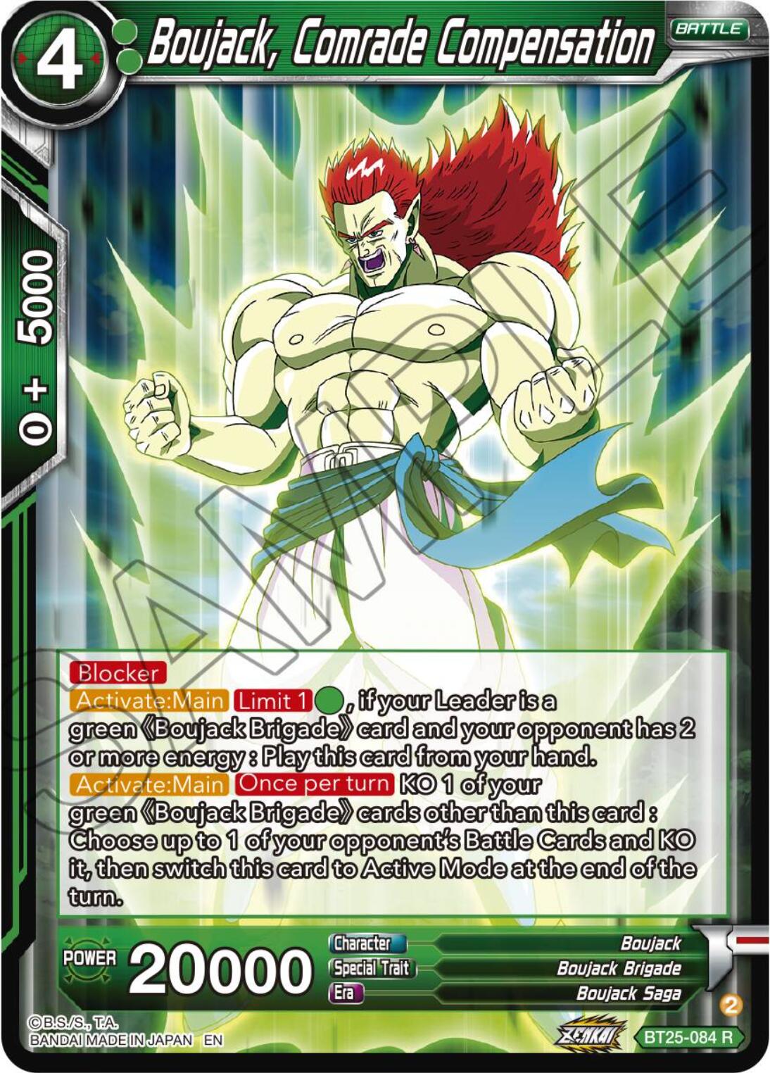 Boujack, Comrade Compensation (BT25-084) [Legend of the Dragon Balls] | Enigma On Main