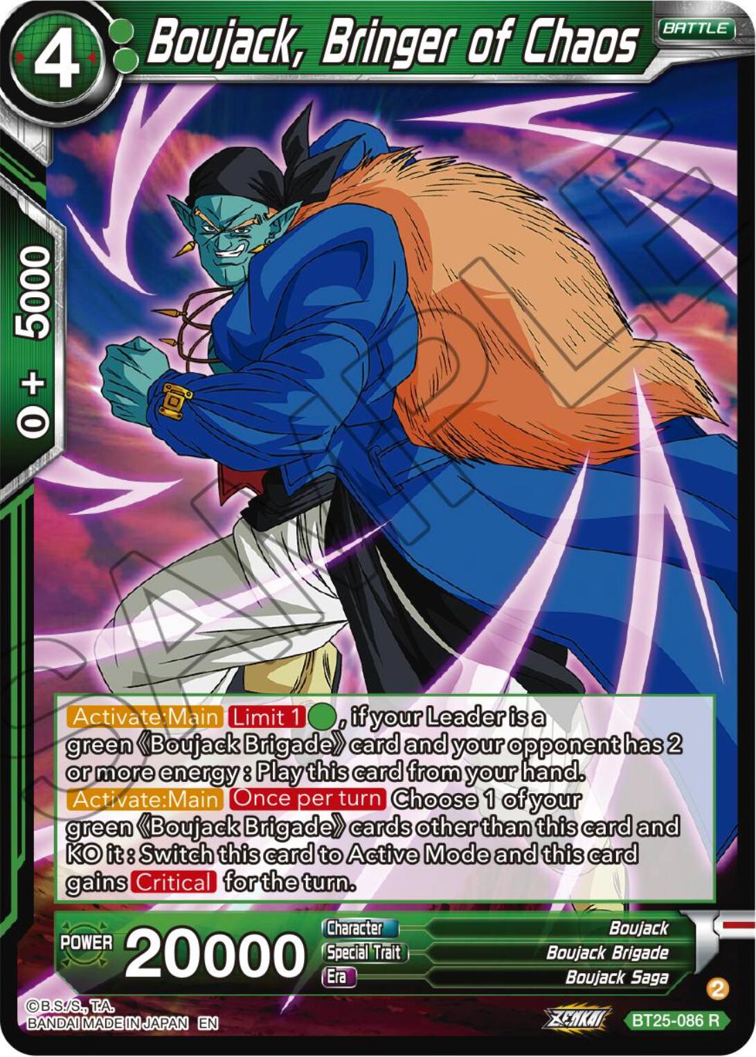 Boujack, Bringer of Chaos (BT25-086) [Legend of the Dragon Balls] | Enigma On Main