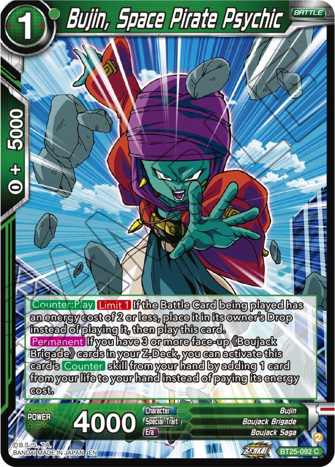 Bujin, Space Pirate Psychic (BT25-092) [Legend of the Dragon Balls] | Enigma On Main