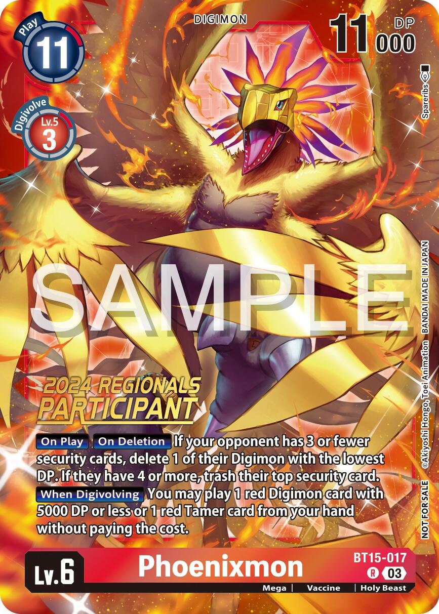 Phoenixmon [BT15-017] (2024 Regionals Participant) [Exceed Apocalypse] | Enigma On Main