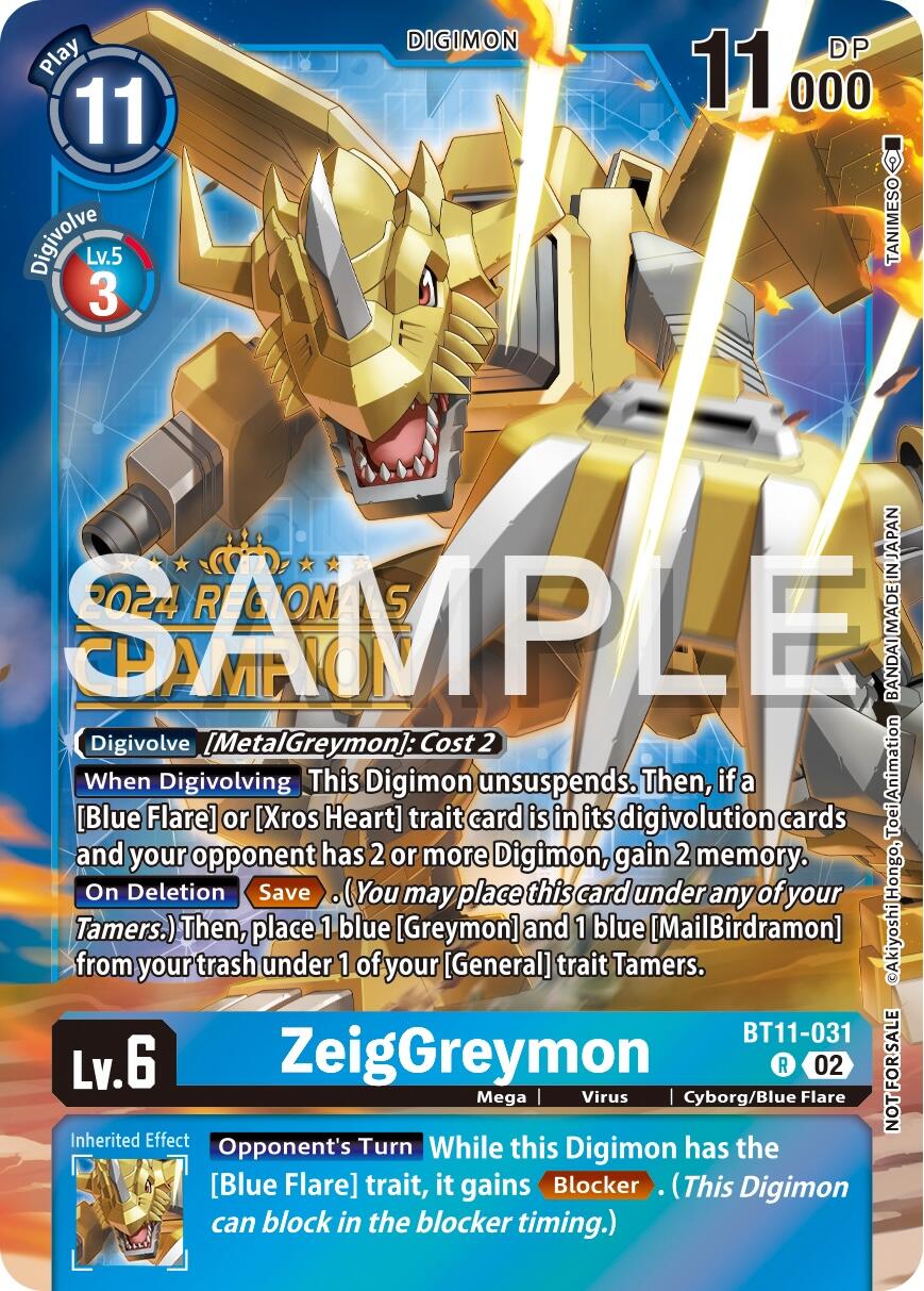 ZeigGreymon [BT11-031] (2024 Regionals Champion) [Dimensional Phase] | Enigma On Main