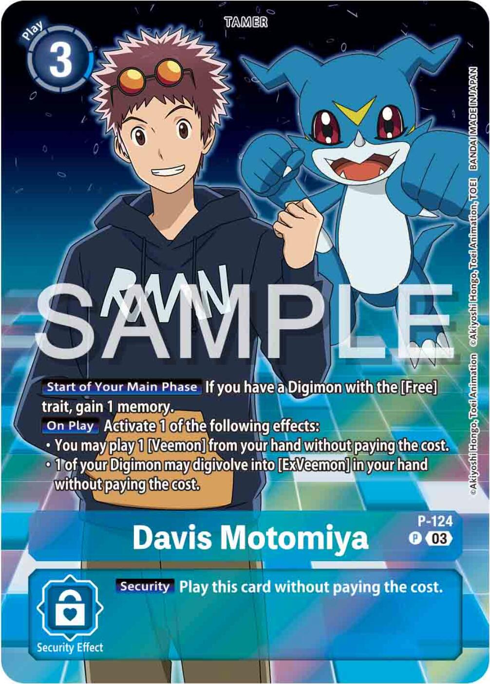 Davis Motomiya [P-124] (Digimon Adventure 02: The Beginning Set) [Promotional Cards] | Enigma On Main