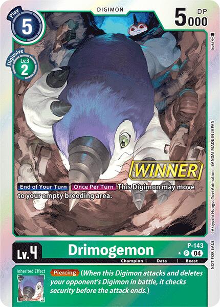 Drimogemon [P-143] (Store Tournament 2024 Jul. – Sep. Winner Pack) [Promotional Cards] | Enigma On Main