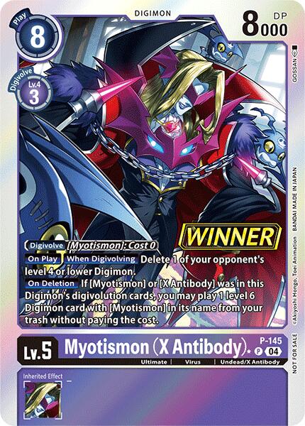 Myotismon (X Antibody) [P-145] (Store Tournament 2024 Jul. – Sep. Winner Pack) [Promotional Cards] | Enigma On Main