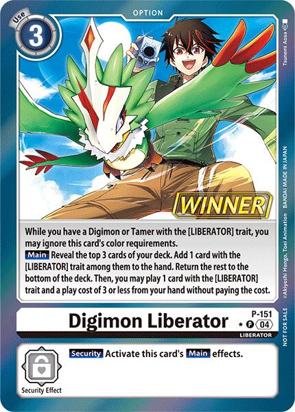 Digimon Liberator [P-151] (Store Tournament 2024 Jul. – Sep. Winner Pack) [Promotional Cards] | Enigma On Main