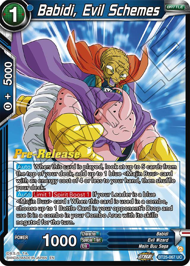 Babidi, Evil Schemes (BT25-067) [Legend of the Dragon Balls Prerelease Promos] | Enigma On Main