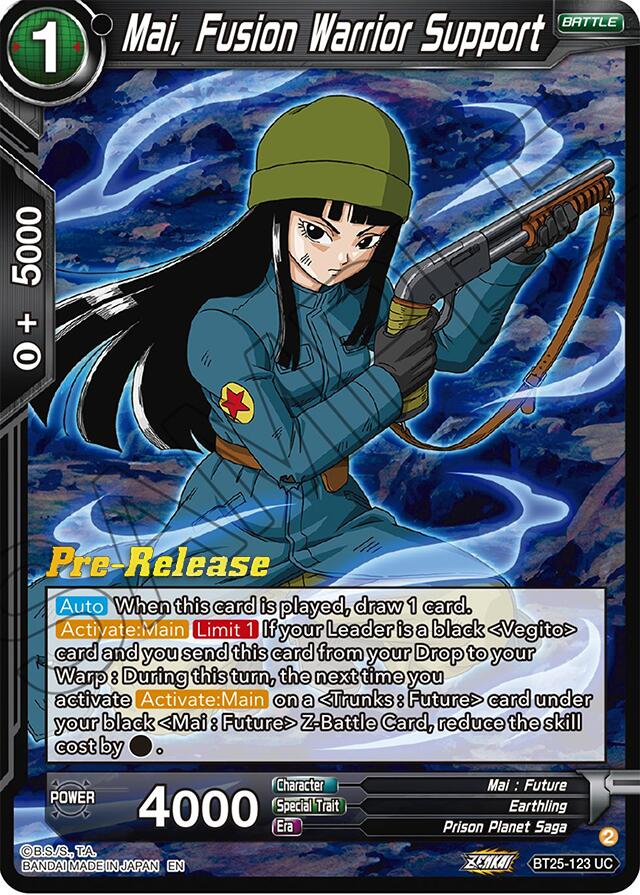 Mai, Fusion Warrior Support (BT25-123) [Legend of the Dragon Balls Prerelease Promos] | Enigma On Main