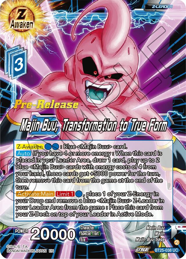 Majin Buu, Transformation to True Form (BT25-038) [Legend of the Dragon Balls Prerelease Promos] | Enigma On Main