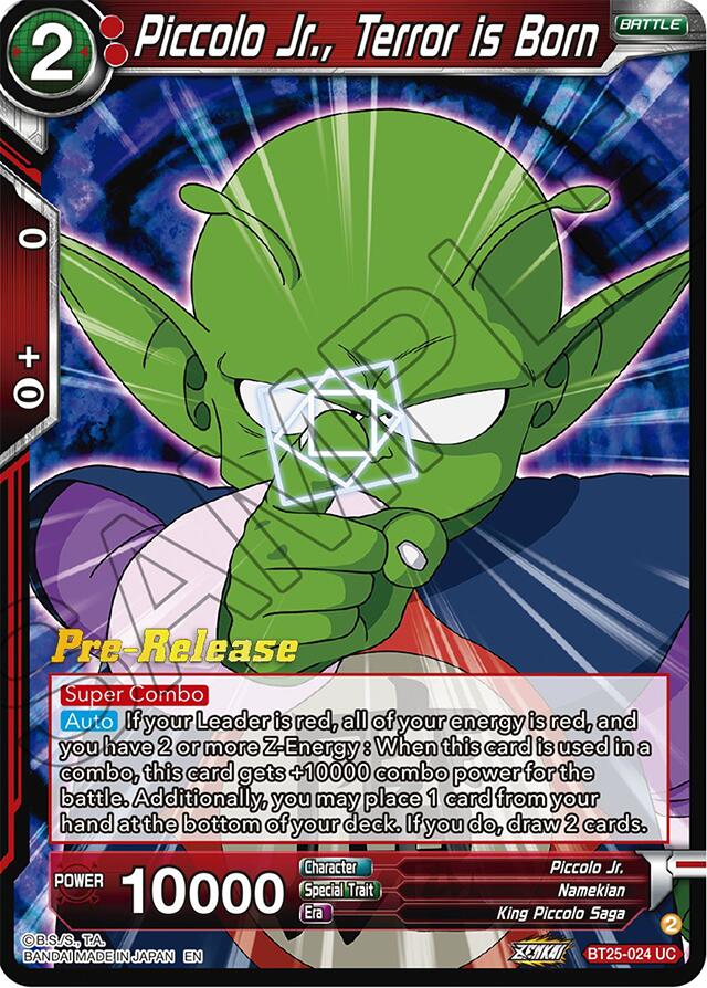 Piccolo Jr., Terror is Born (BT25-024) [Legend of the Dragon Balls Prerelease Promos] | Enigma On Main