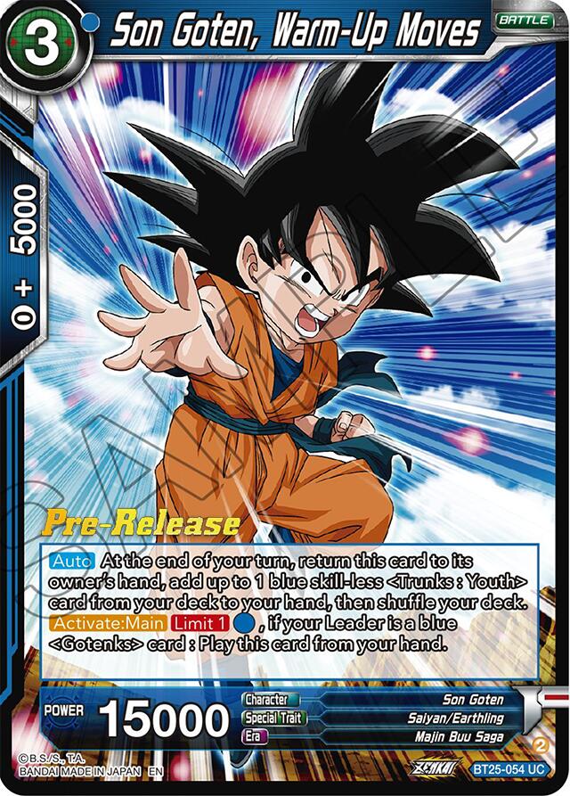 Son Goten, Warm-Up Moves (BT25-054) [Legend of the Dragon Balls Prerelease Promos] | Enigma On Main