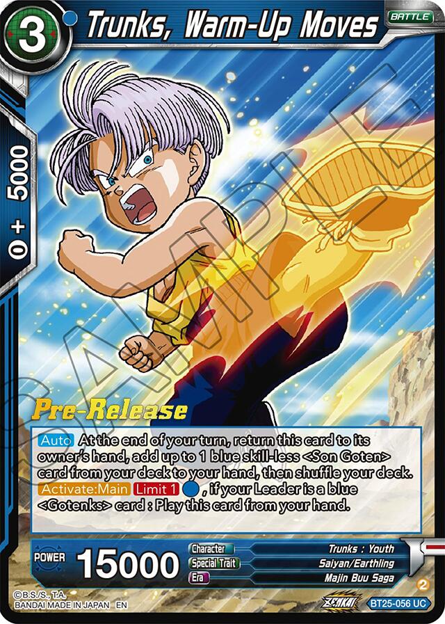 Trunks, Warm-Up Moves (BT25-056) [Legend of the Dragon Balls Prerelease Promos] | Enigma On Main