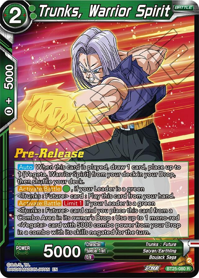 Trunks, Warrior Spirit (BT25-080) [Legend of the Dragon Balls Prerelease Promos] | Enigma On Main