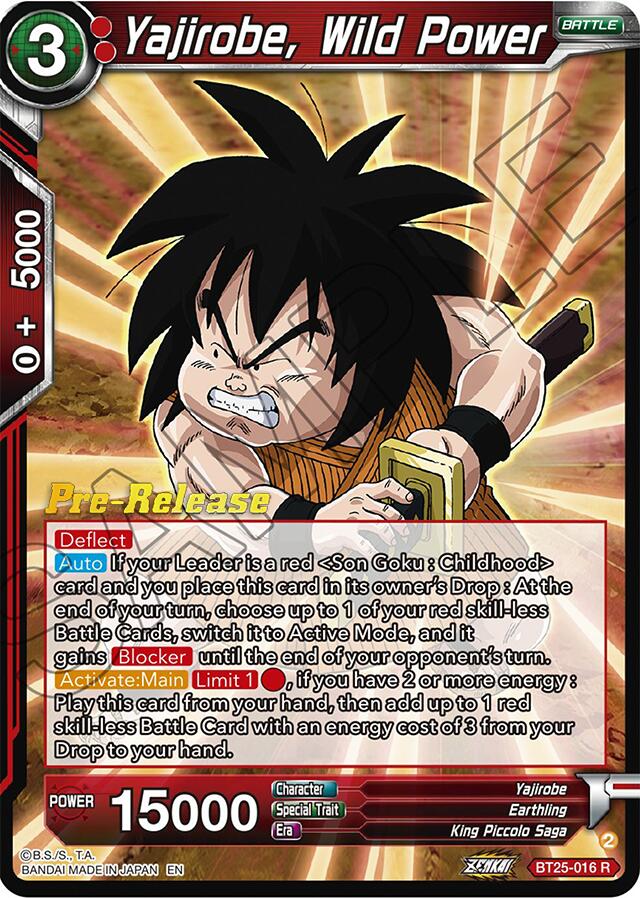 Yajirobe, Wild Power (BT25-016) [Legend of the Dragon Balls Prerelease Promos] | Enigma On Main